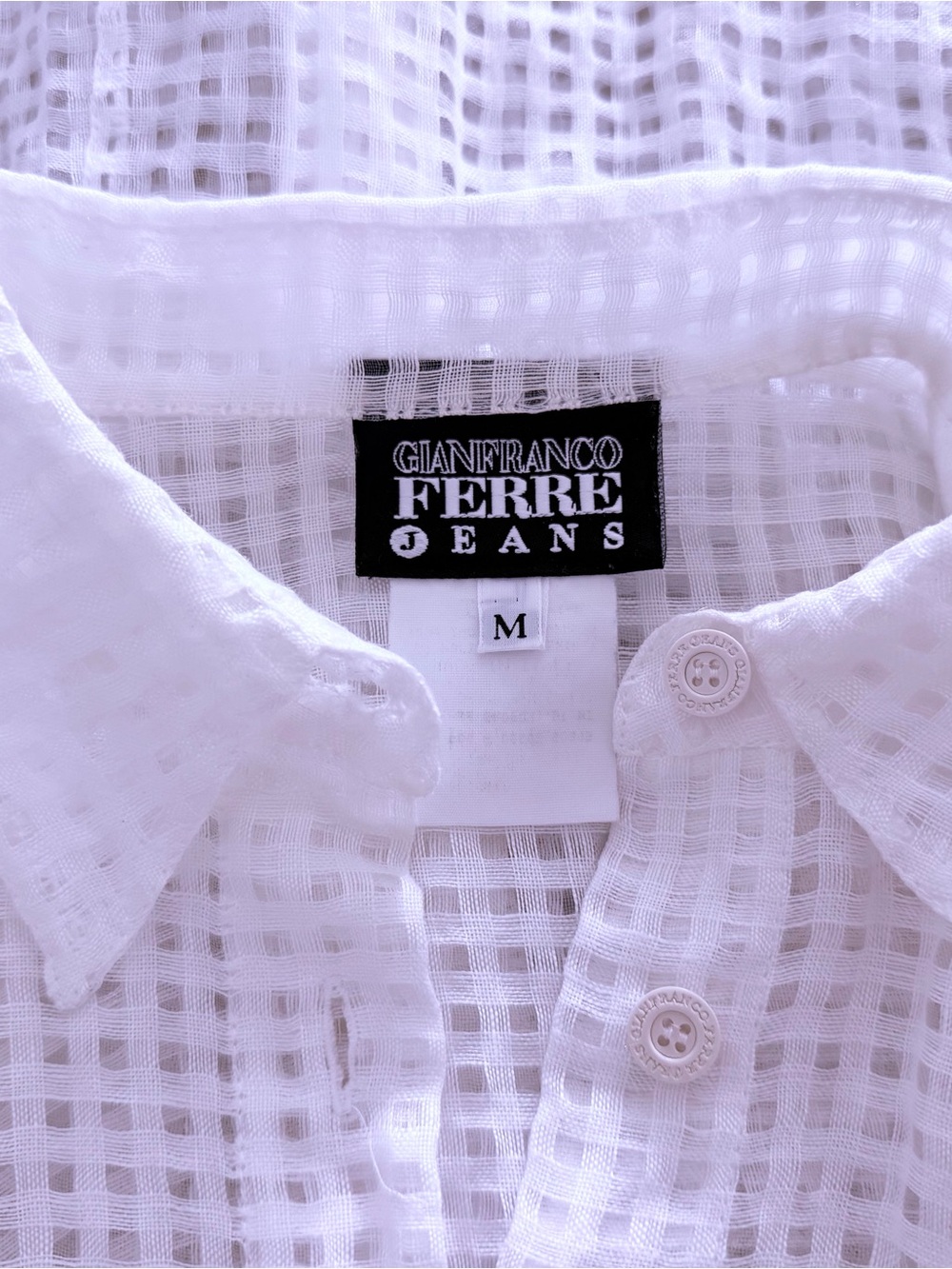 Women Vintage GianFranco Ferre Jeans Button-Up Stylish European Shirt.